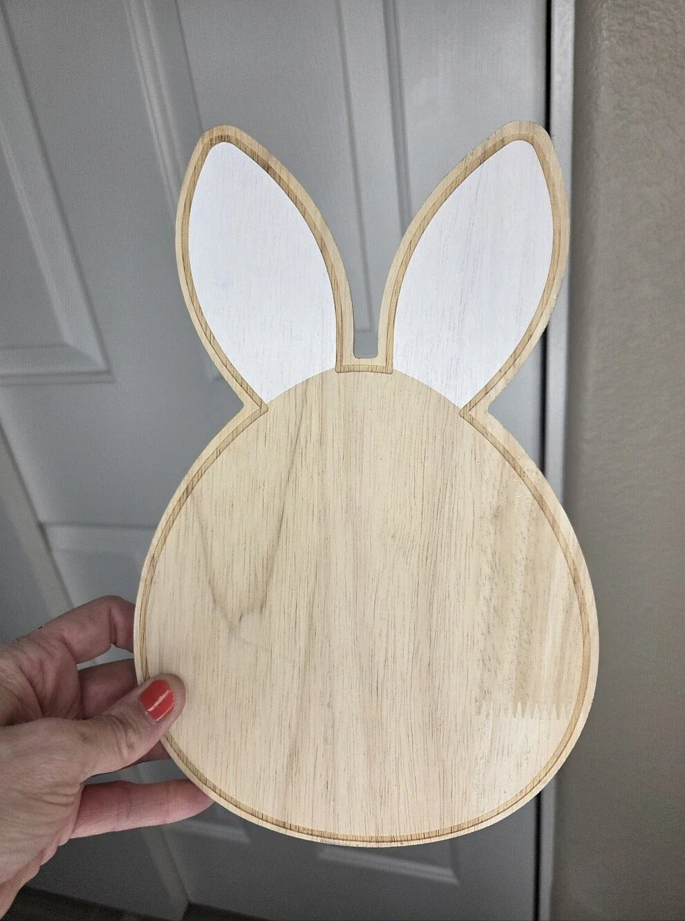 Wooden Easter Bunny Shaped Serving‎ Charcuterie Cutting Board Craft Decor